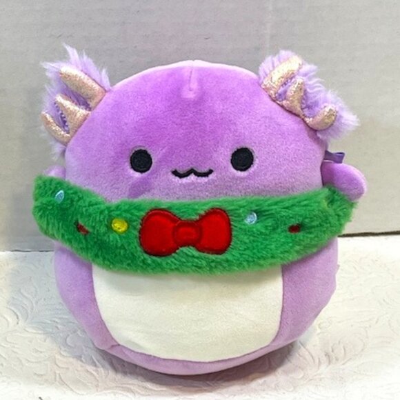Original Squishmallows Svenja the Axolotl Christmas Mini Plush Toy Purple - Picture 1 of 9